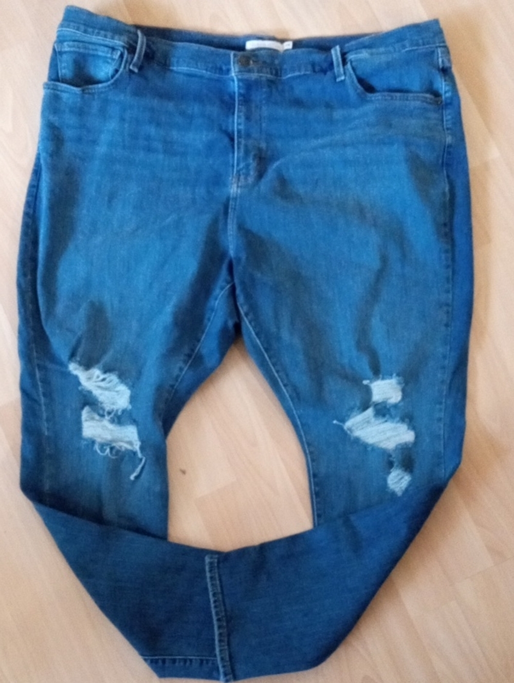 Levi's Dark Blue Distressed Skinny Jeans Stretchy
